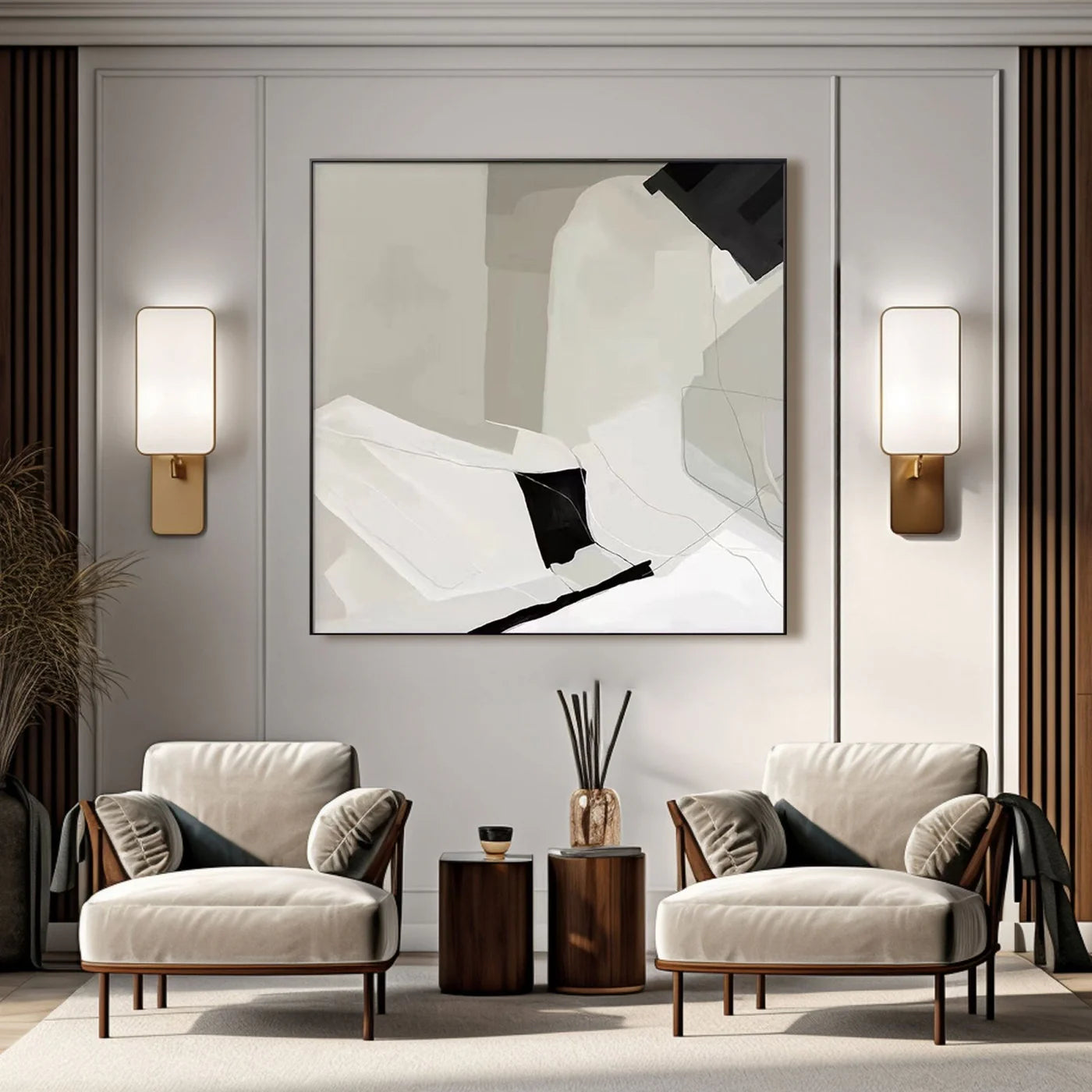 Abstract Painting "Whispers of a Moonlit Night"