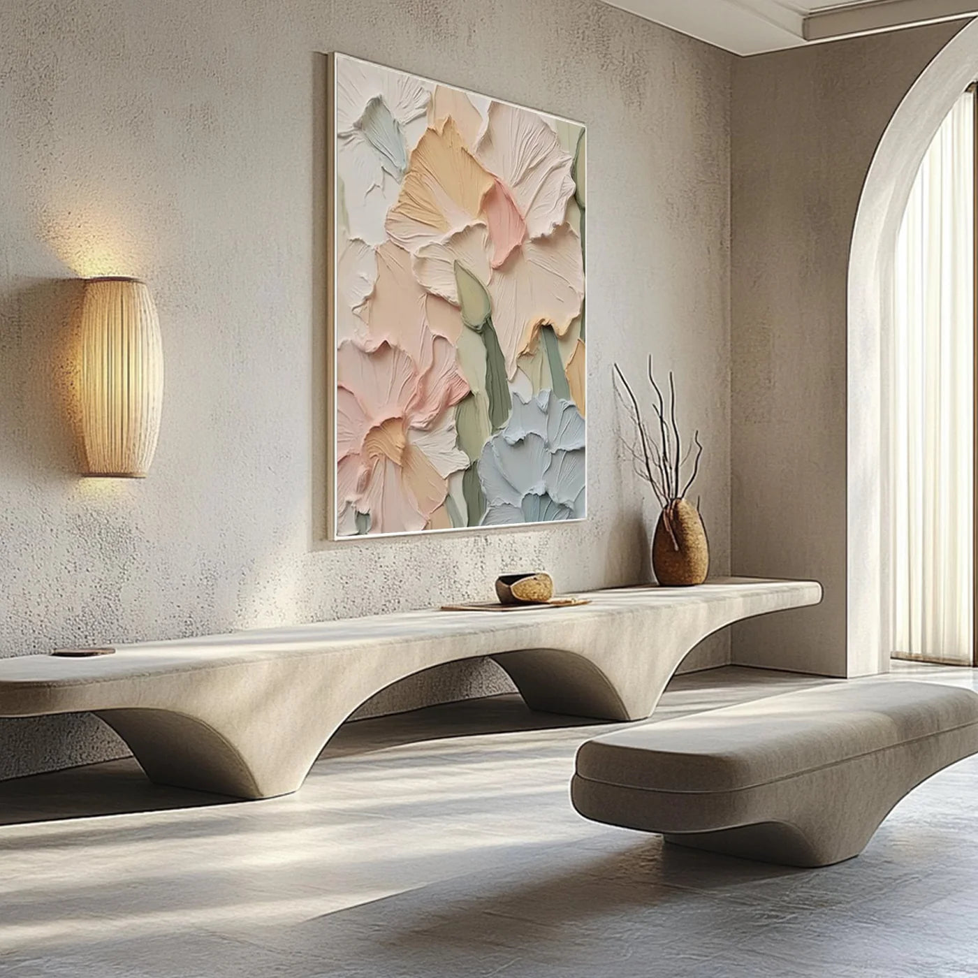 Plaster Painting "Élise Ivoire”