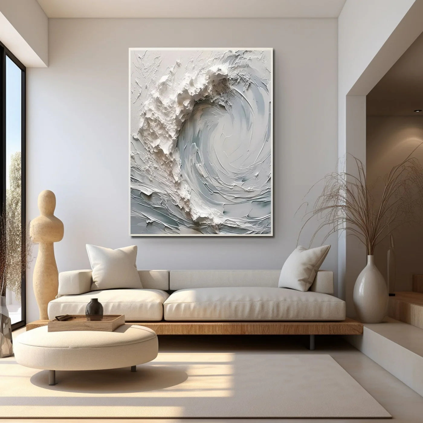 Plaster Painting "Whispers of Serenity"