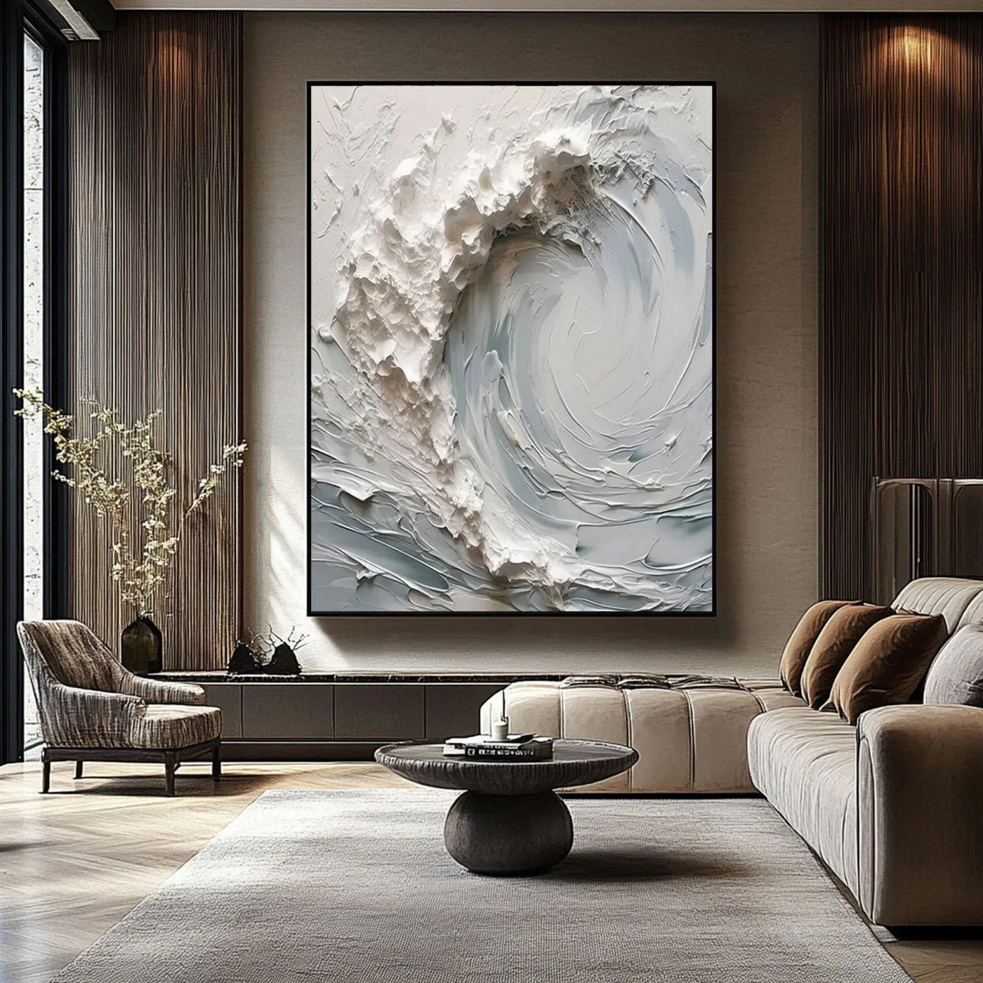 Plaster Painting "Whispers of Serenity"